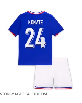 Francia Ibrahima Konate #24 Maglia Gara Casa Repliche Europei 2024 Bambino